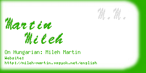 martin mileh business card